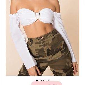 Superdown Erin buckle crop top - NEVER WORN